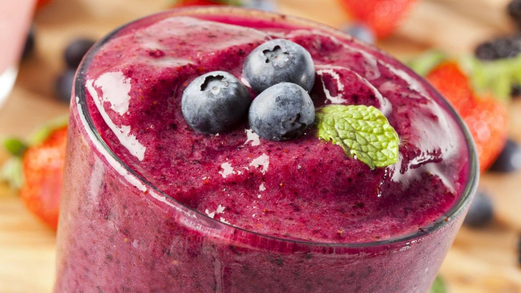 Blueberry Almond Butter Smoothie Min