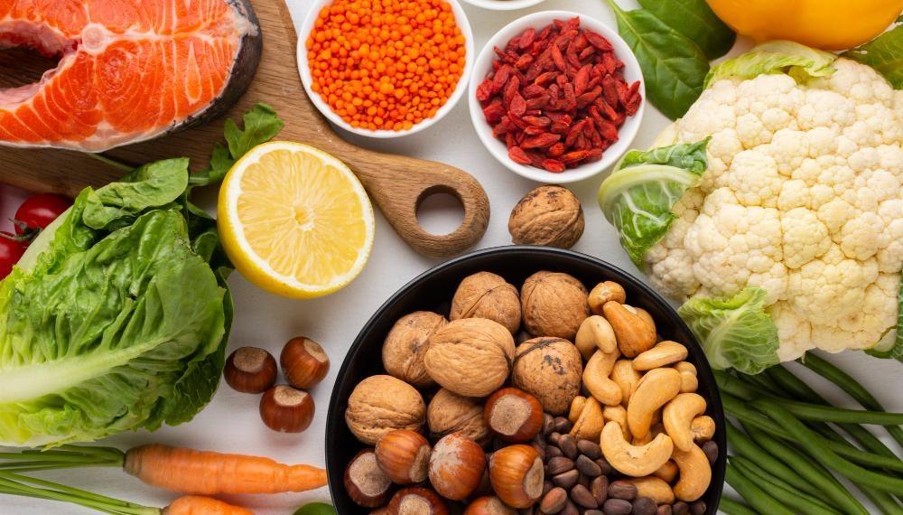 Fresh selection of top foods for immune system support