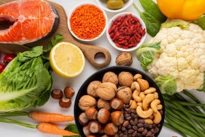 Fresh selection of top foods for immune system support