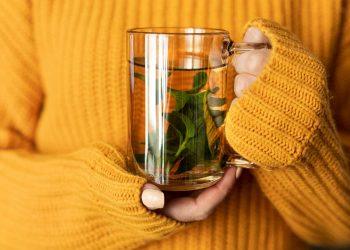herbal teas for chronic stress in a calming teacup setting