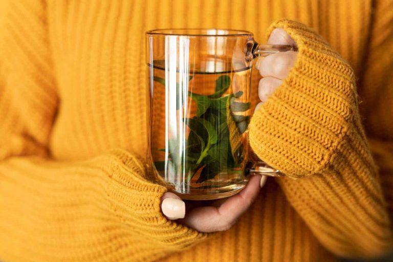 herbal teas for chronic stress in a calming teacup setting