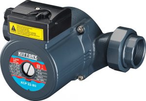 Kittory KCP 32-80 water pump with label and connection fittings.