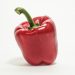 Red bell pepper on white background.