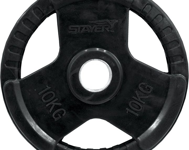 10kg weight plate with grip design, ideal for strength training.