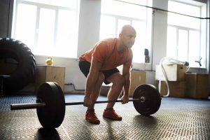 Making exercise with barbell
