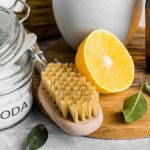 high-angle-eco-friendly-cleaning-brush-with-lemon-baking-soda