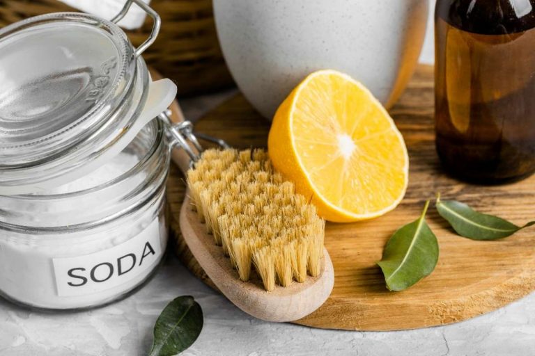 high-angle-eco-friendly-cleaning-brush-with-lemon-baking-soda